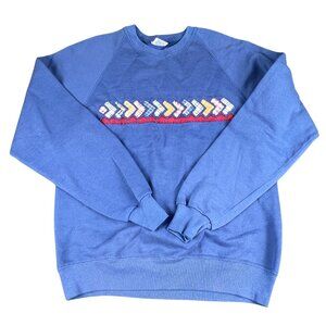 Vintage 80s/90s JERZEES Geometric Sweatshirt Made in USA | Size Large